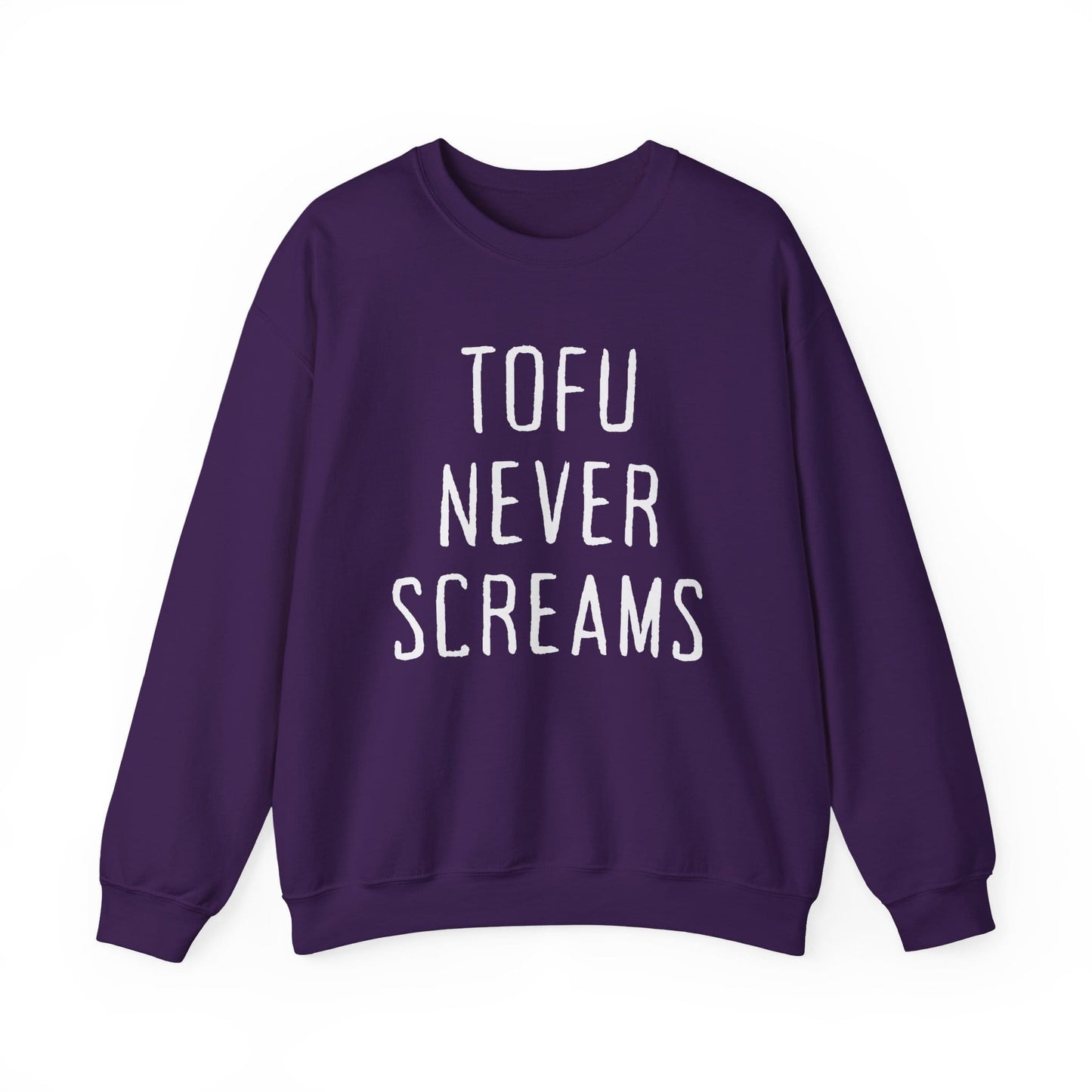 Tofu Never Screams — Vegan Crewneck Sweatshirt