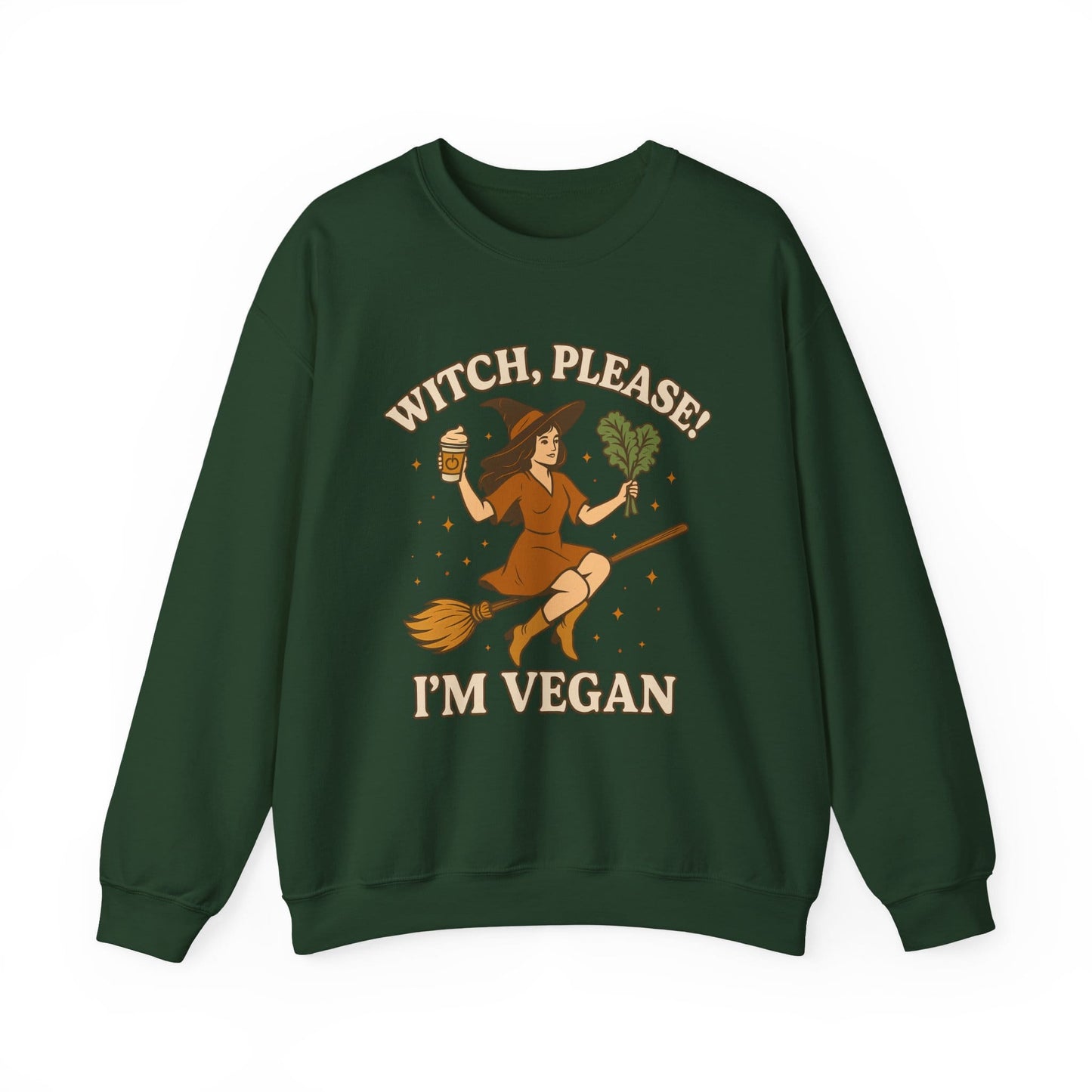 Witch, Please! I’m Vegan - Halloween Crewneck Sweatshirt