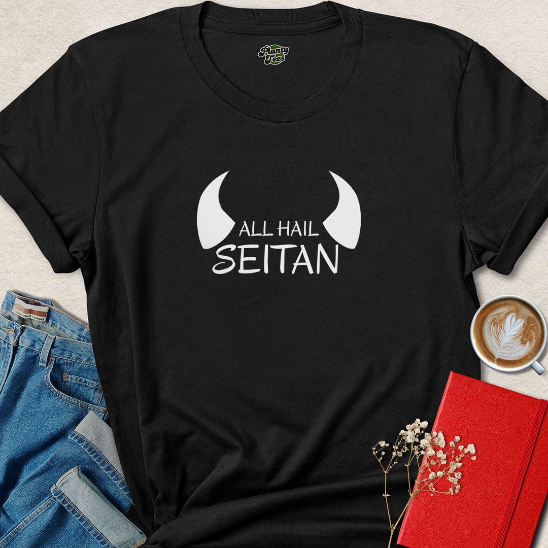 All Hail Seitan Funny Vegan Shirt