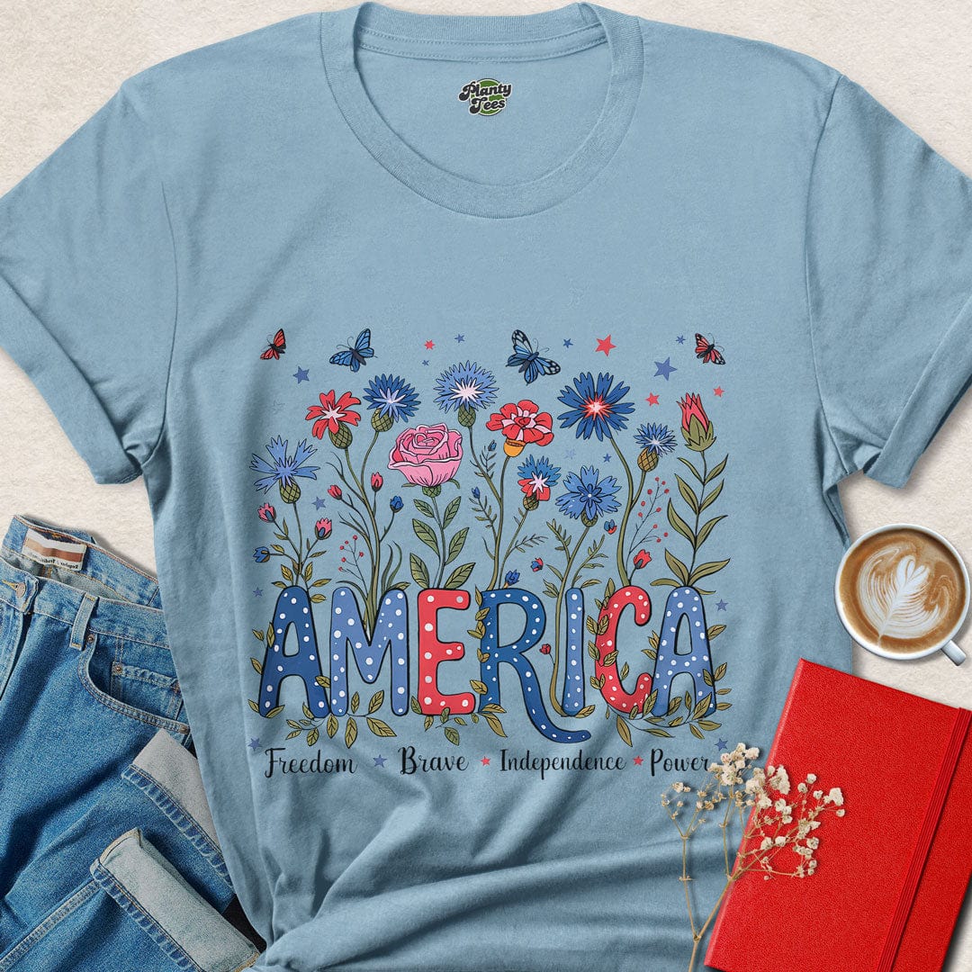 America Patriotic Vegan T-Shirt