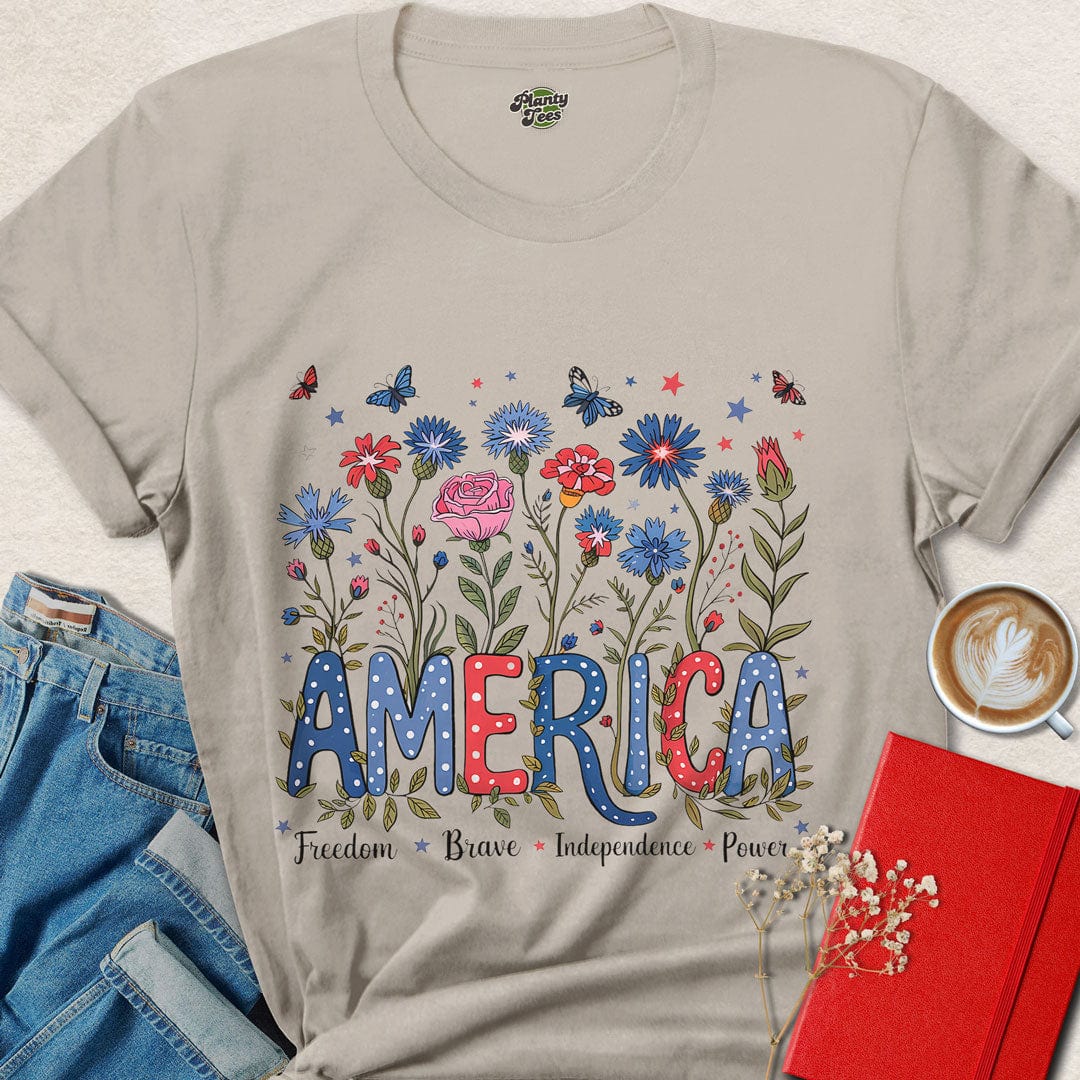 America Patriotic Vegan T-Shirt