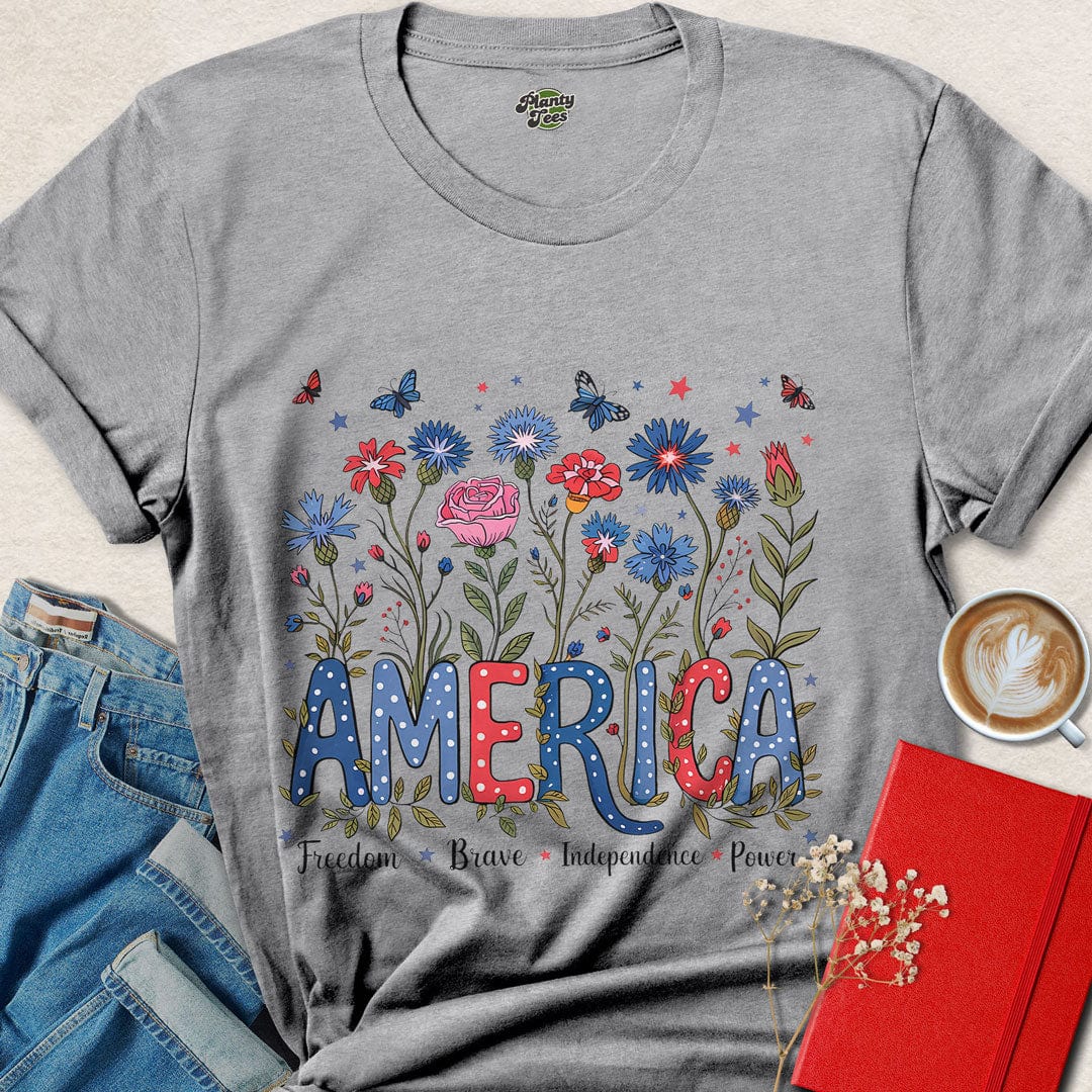 America Patriotic Vegan T-Shirt