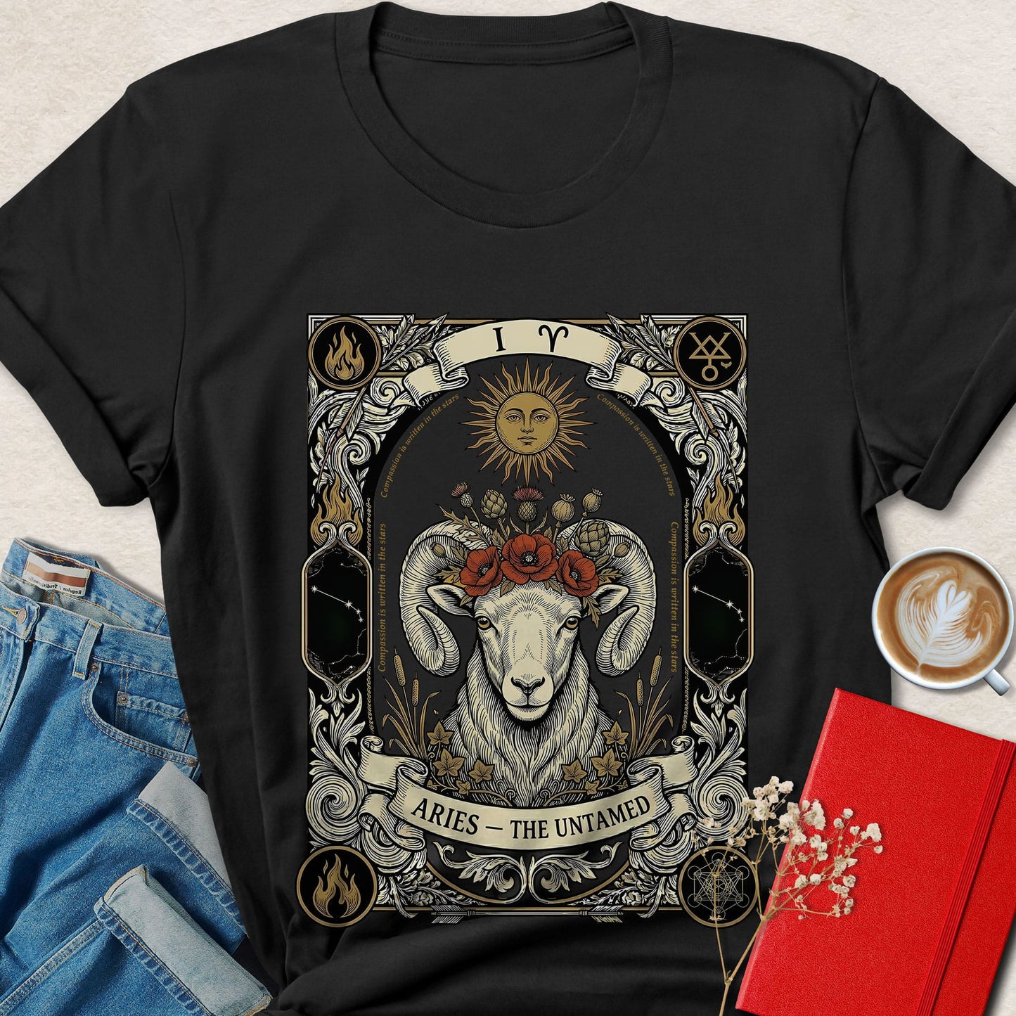 Aries Zodiac Vegan Shirt Animal Rights Astrology Tee