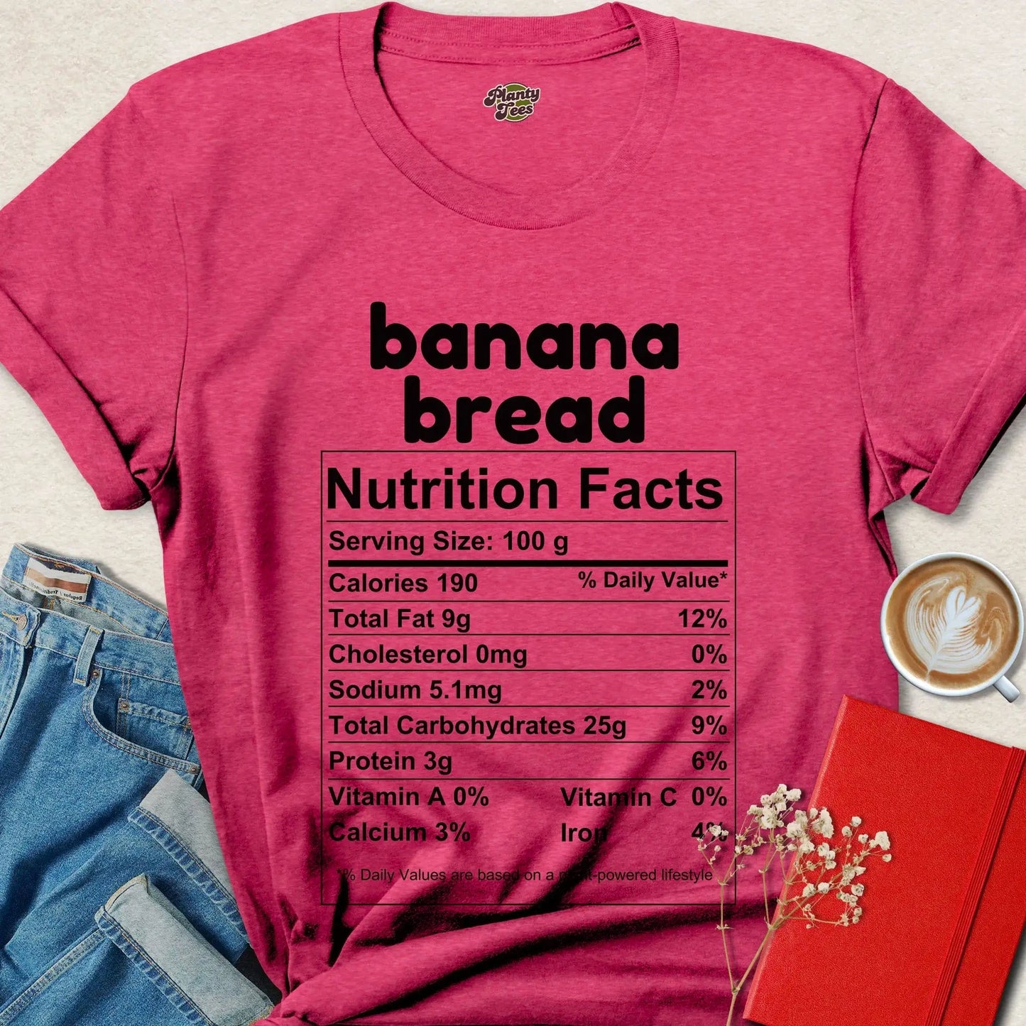 Banana Bread Nutrition Facts T-Shirt