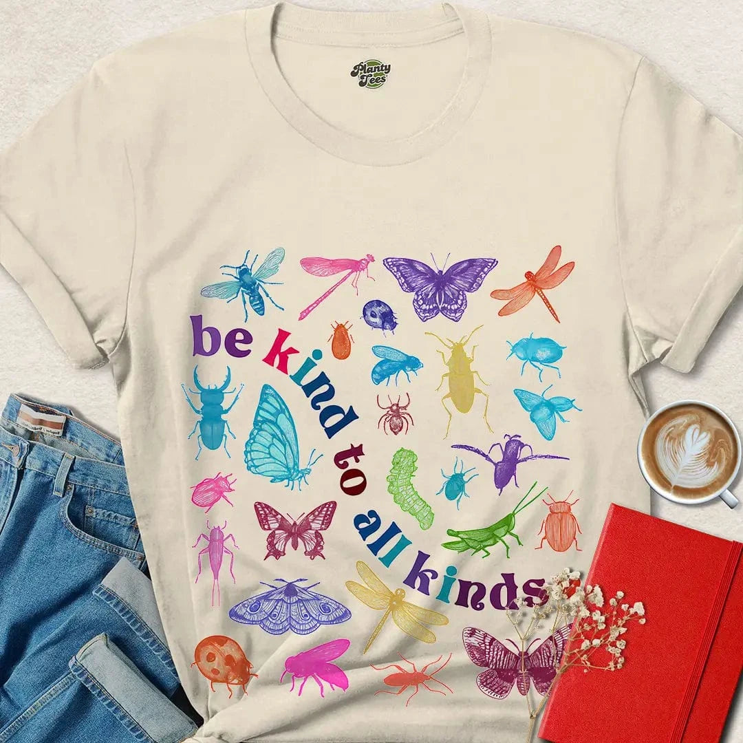 Be Kind to All Kinds Shirt – Vegan Insect Compassion Tee