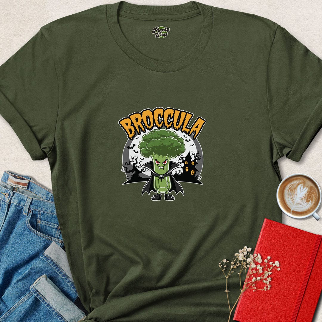 Broccula Halloween Vegan T-Shirt