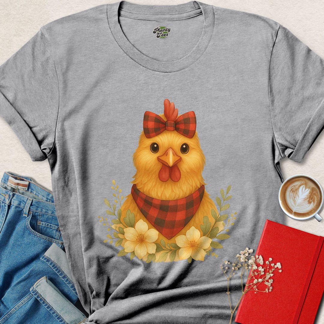 Chicken with Bow T-Shirt