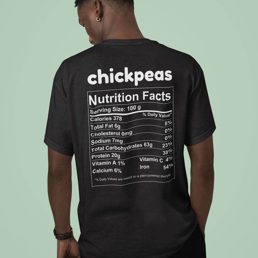 Chickpeas Nutrition Facts - Back T-Shirt