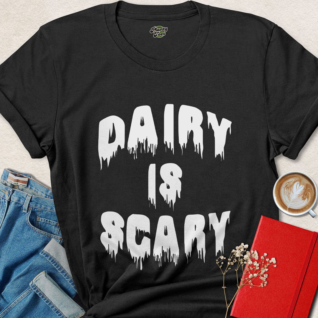 Dairy Is Scary Halloween Vegan T-Shirt