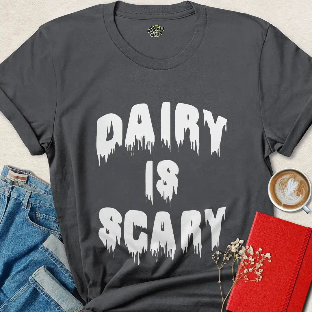 Dairy Is Scary Halloween Vegan T-Shirt