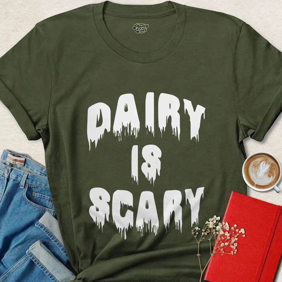 Dairy Is Scary Halloween Vegan T-Shirt