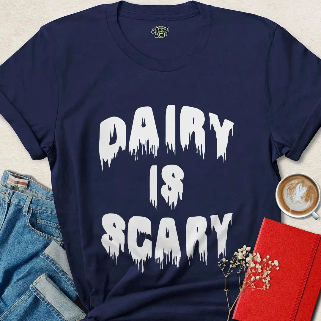 Dairy Is Scary Halloween Vegan T-Shirt