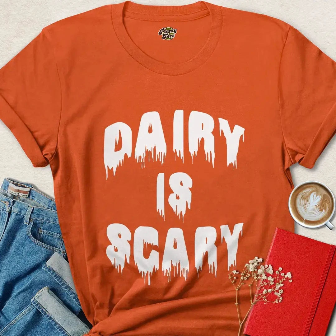 Dairy Is Scary Halloween Vegan T-Shirt