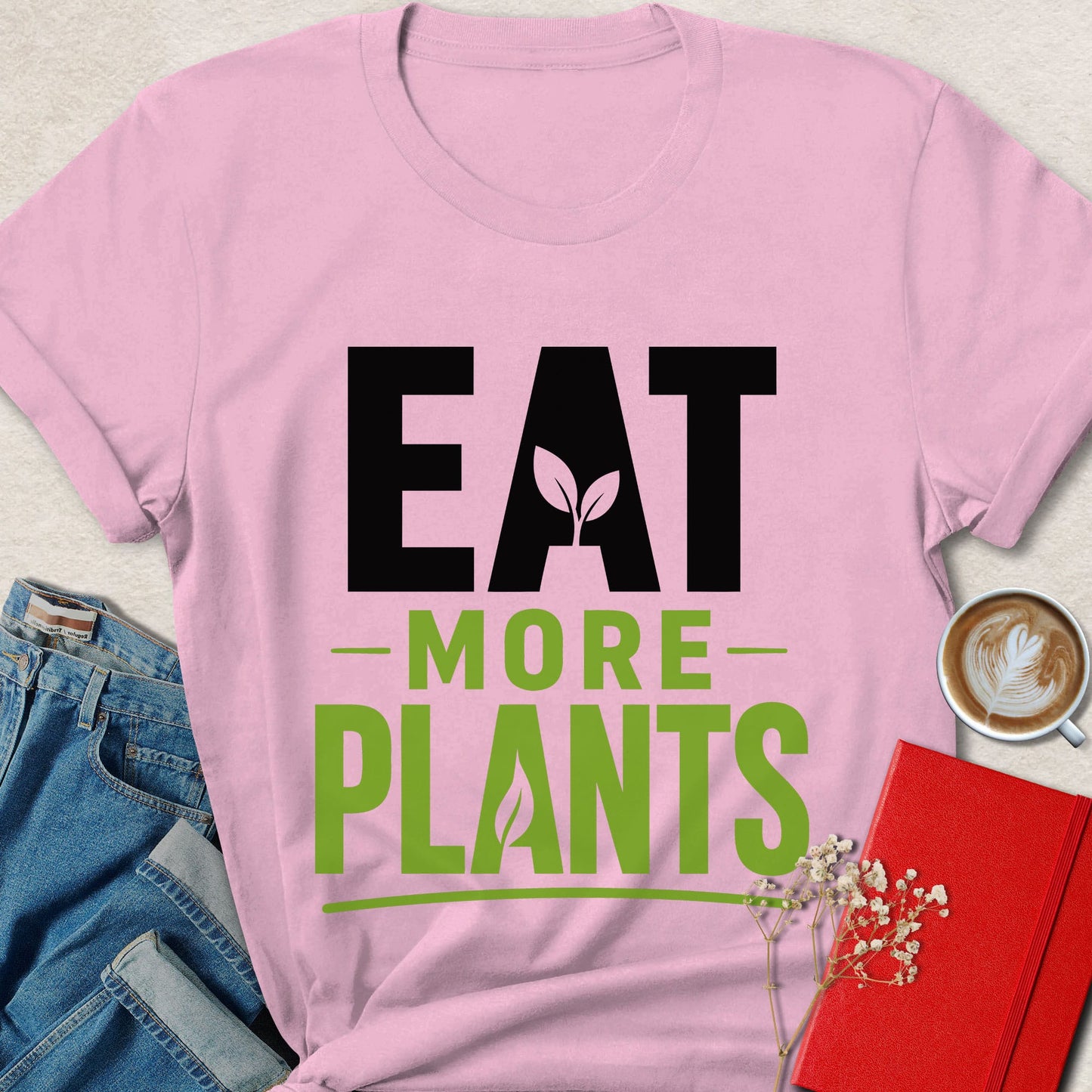 Eat More Plants Vegan Shirt | Plant Based Graphic Tee