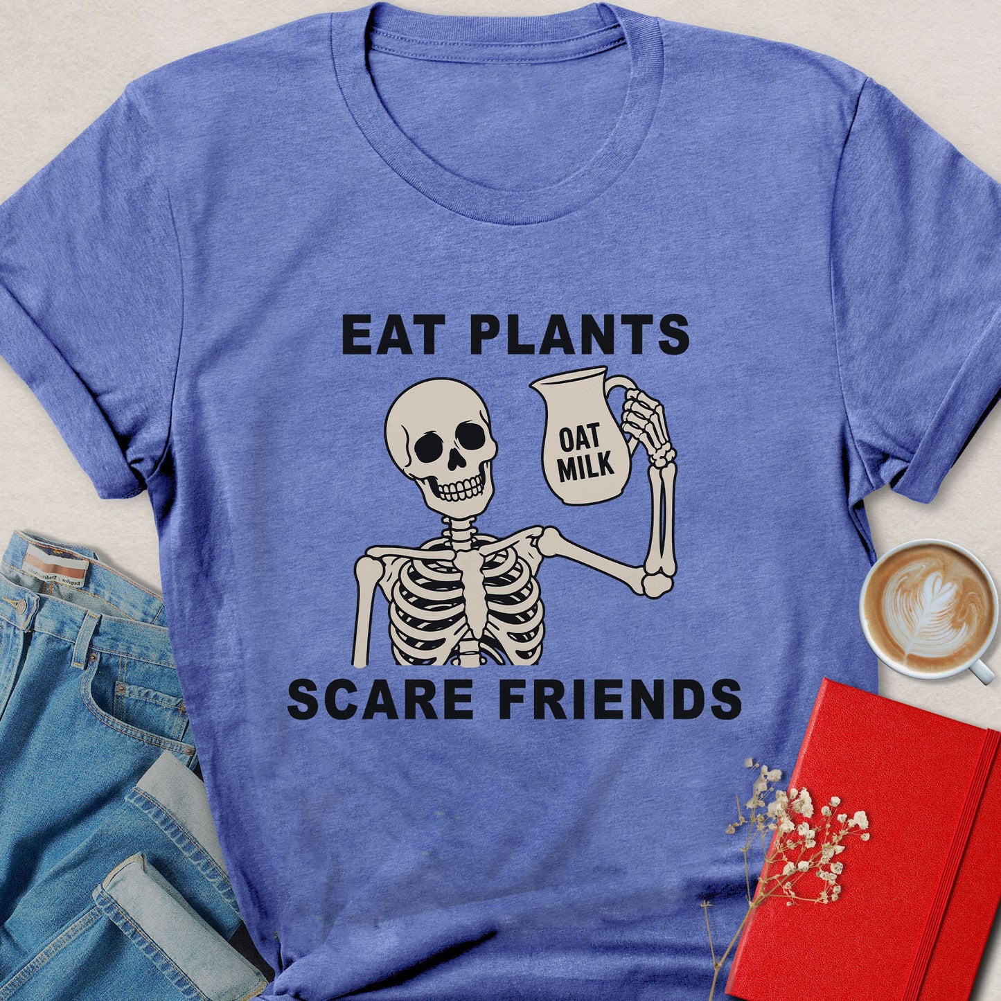 Eat Plants Scare Friends Vegan Halloween T-Shirt