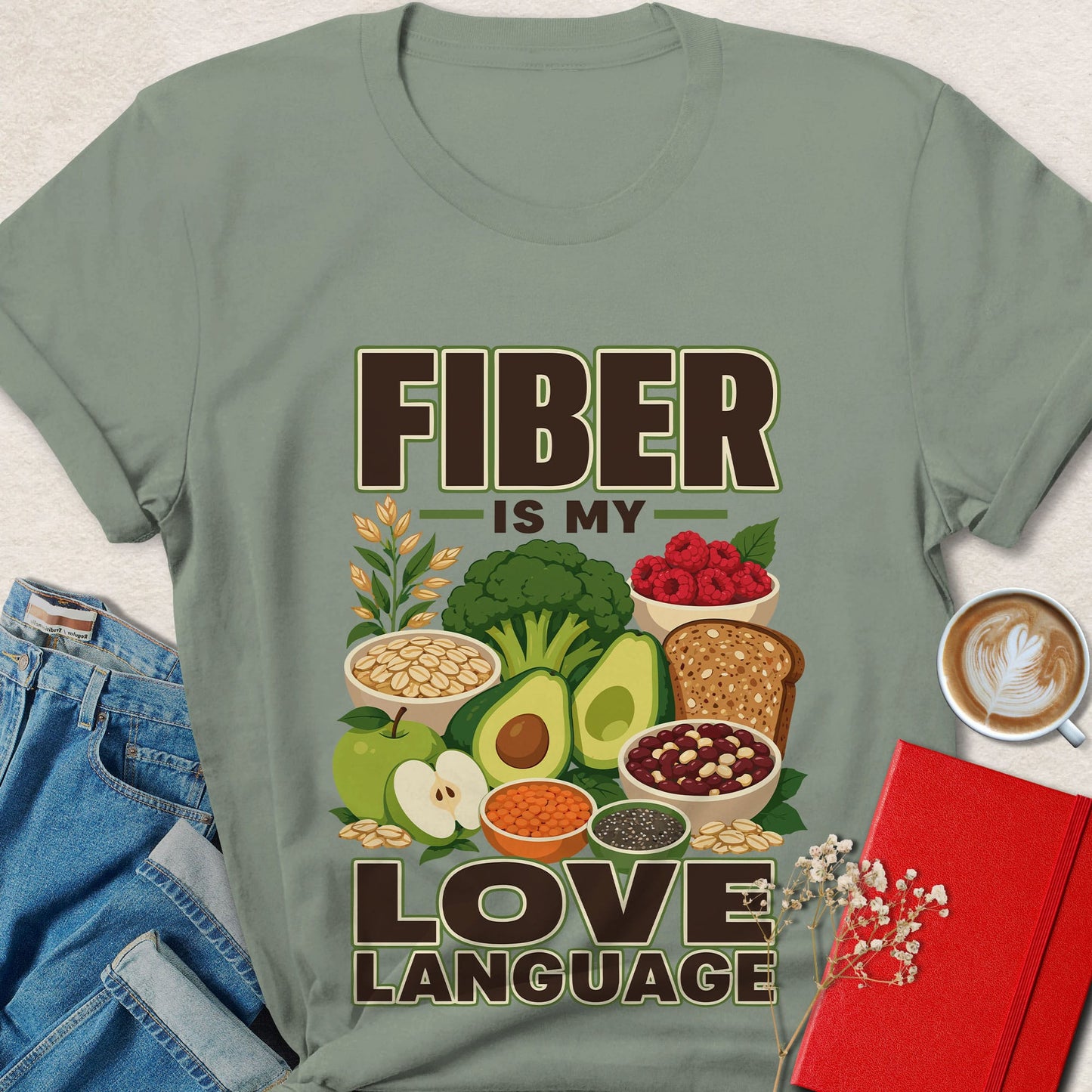 Fiber Is My Love Language Plant-Based T-Shirt
