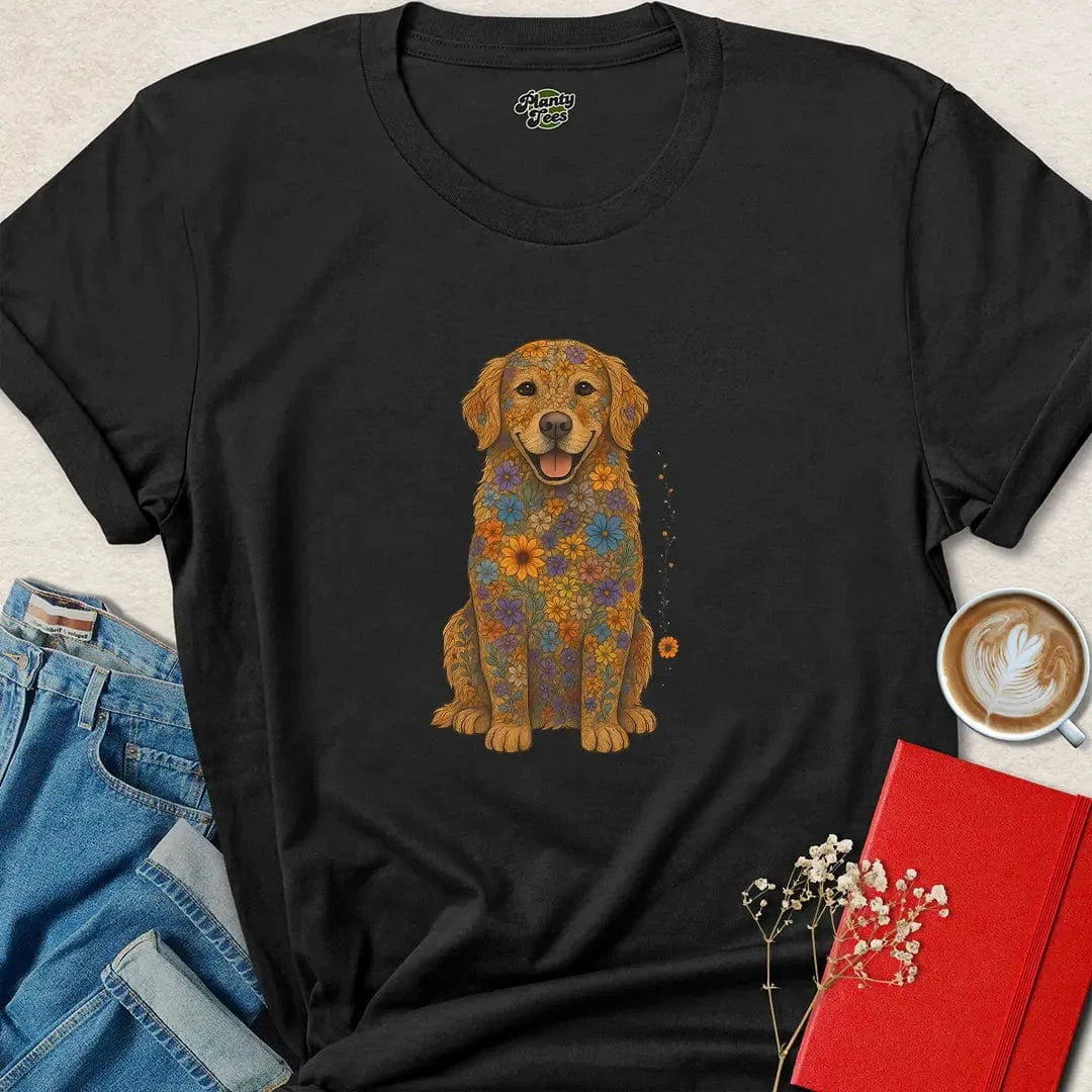 Floral Vegan Dog Shirt – Happy Cruelty-Free Tee for Animal Lovers
