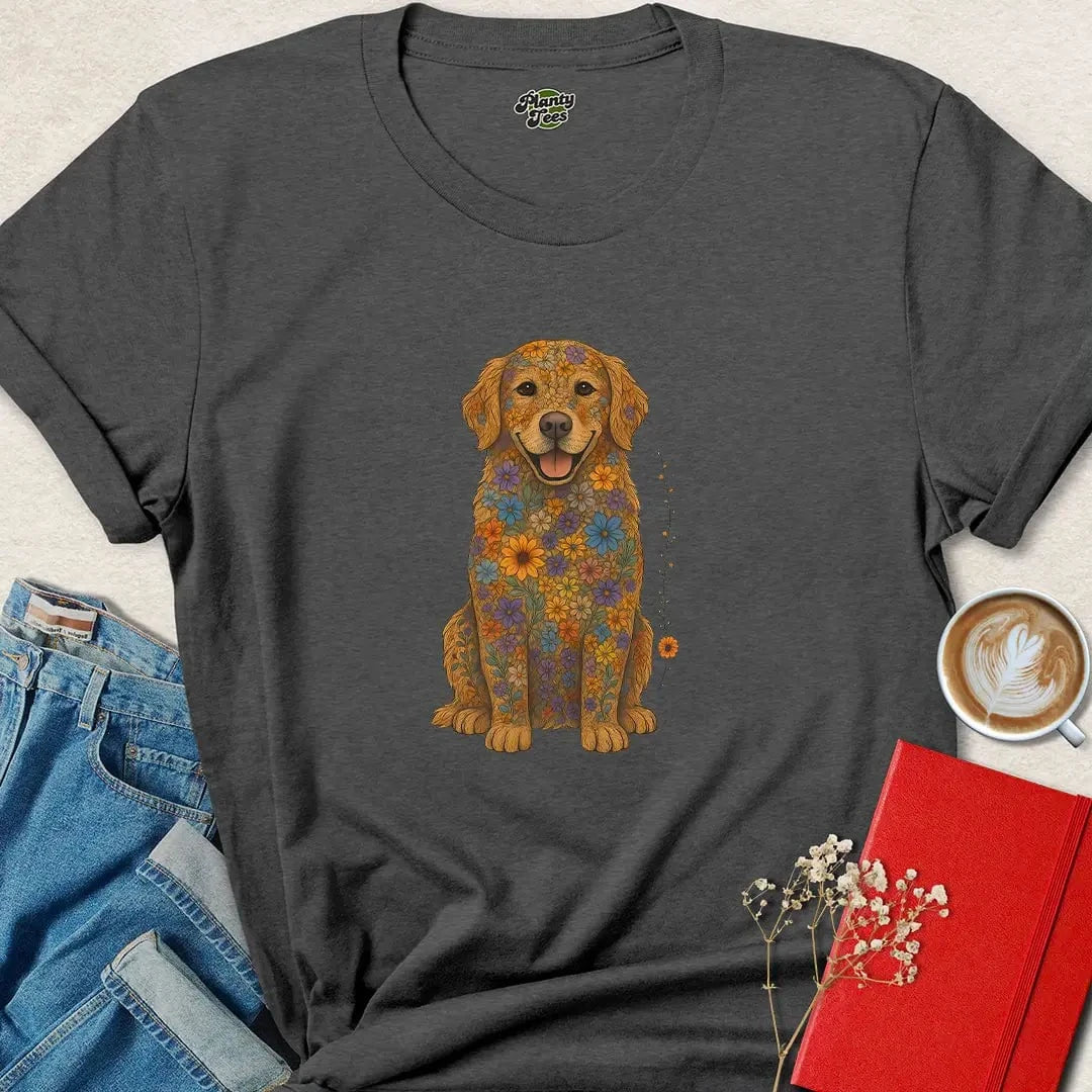 Floral Vegan Dog Shirt – Happy Cruelty-Free Tee for Animal Lovers
