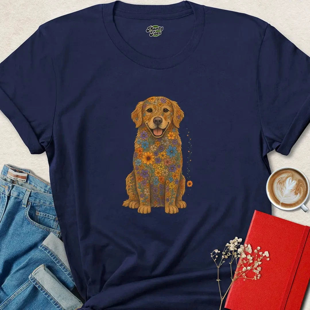 Floral Vegan Dog Shirt – Happy Cruelty-Free Tee for Animal Lovers