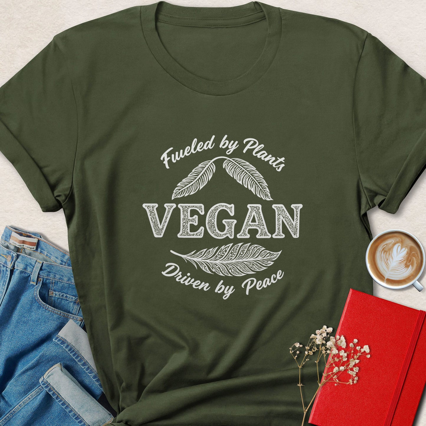 Fueled By Plants Driven By PeaceT-Shirt