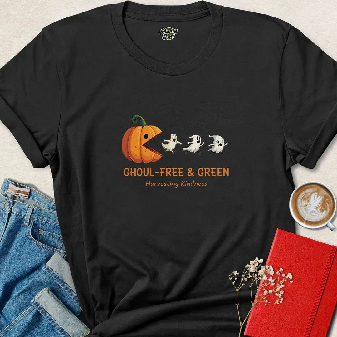 Ghoul-Free & Green Halloween Vegan T-Shirt