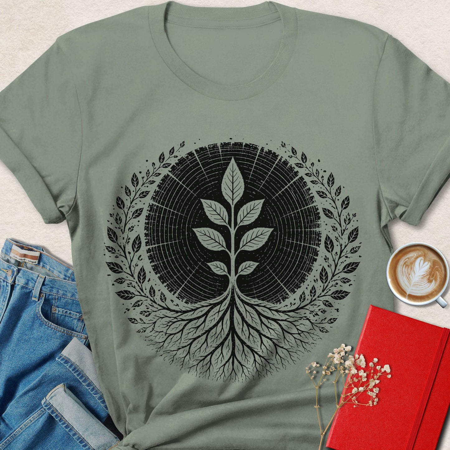Vegan Tree of Life Shirt Plant Based Eco Spiritual Graphic Tee