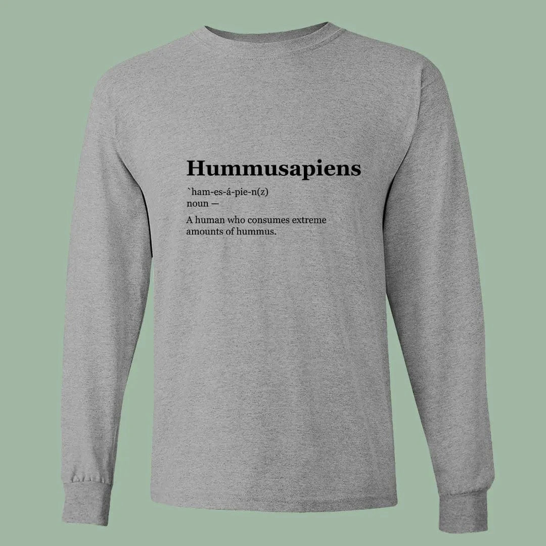 Hummusapiens Vegan Shirt – Funny Plant-Based Long Sleeve Tee
