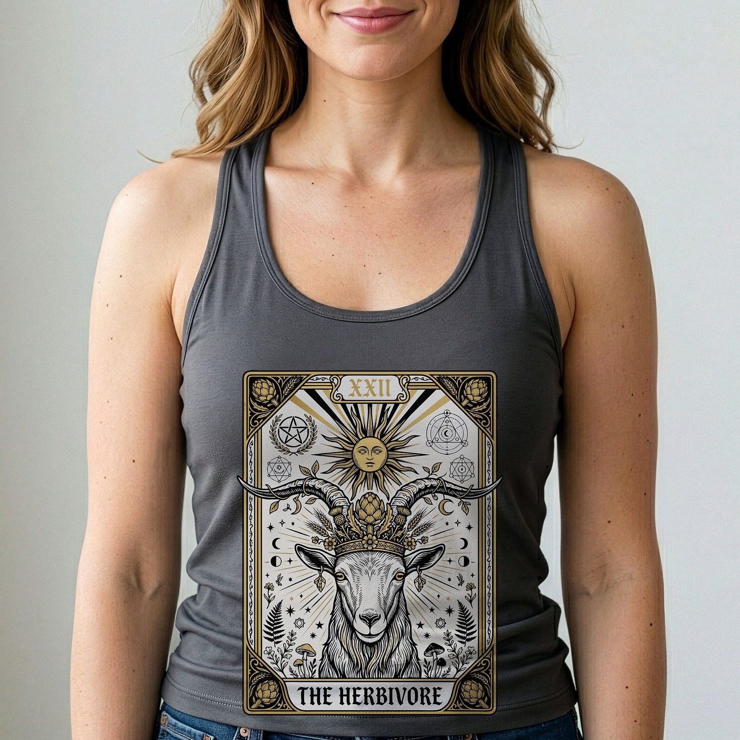 Herbivore Goat Tarot Vegan Tank Top