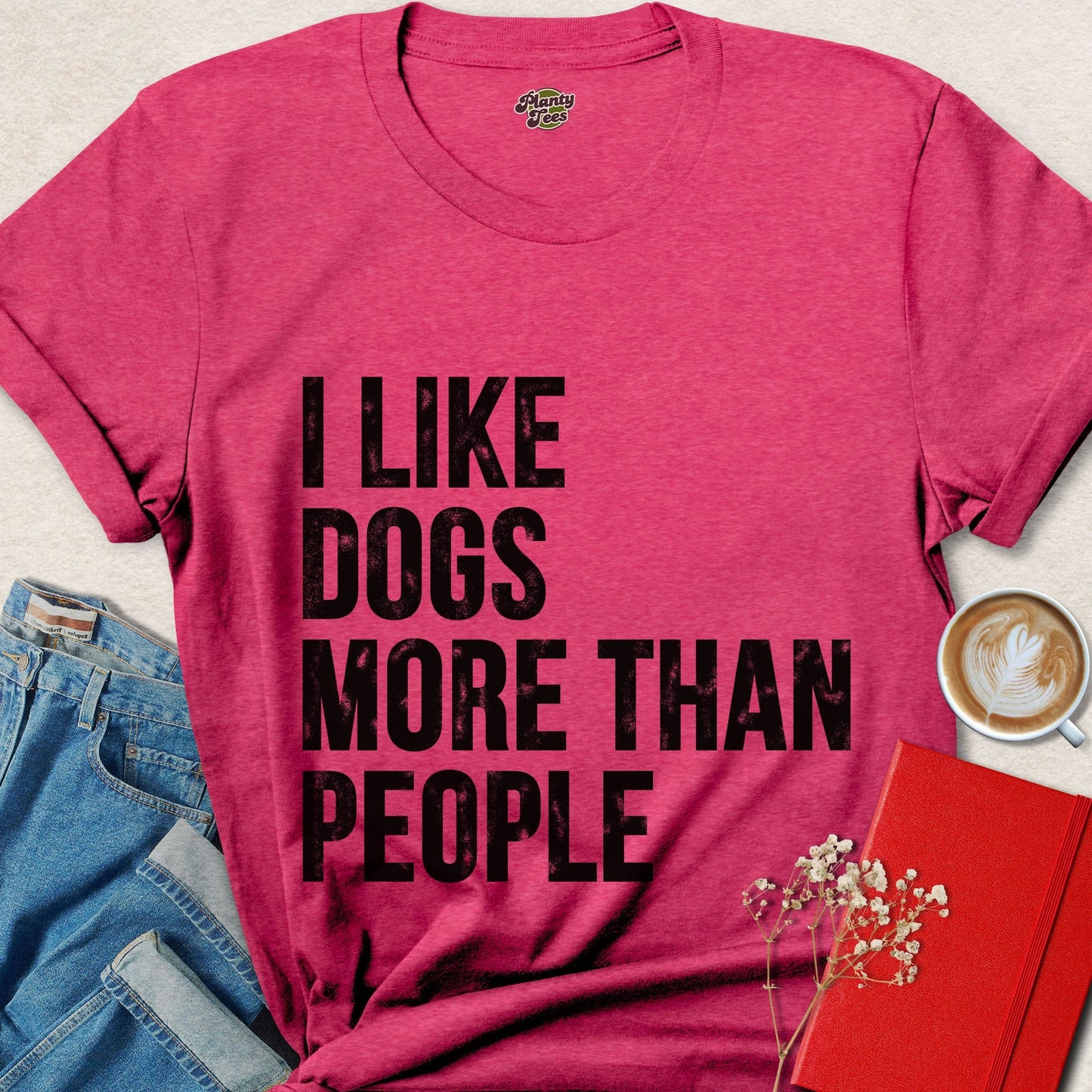 I Like Dogs More Than People Funny Dog Lover T-Shirt
