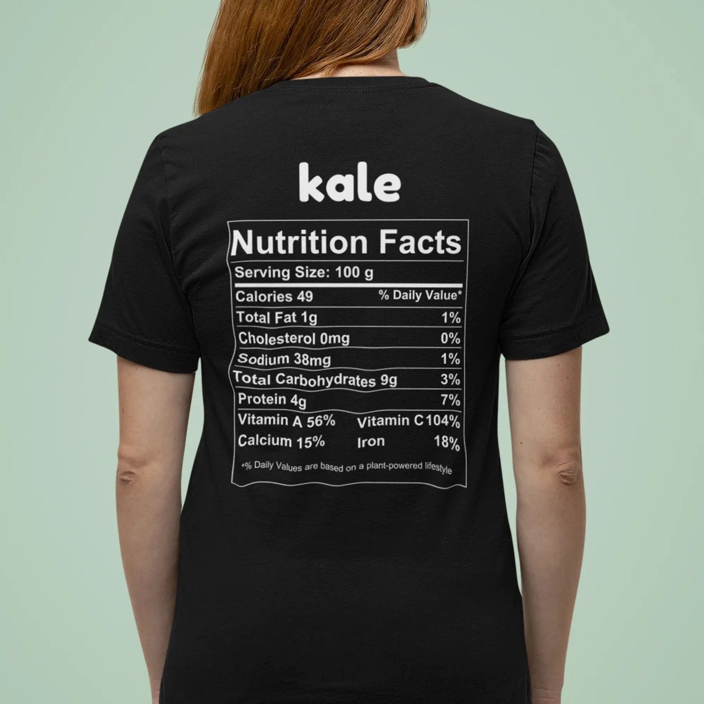 Kale Nutrition Facts - Back T-Shirt
