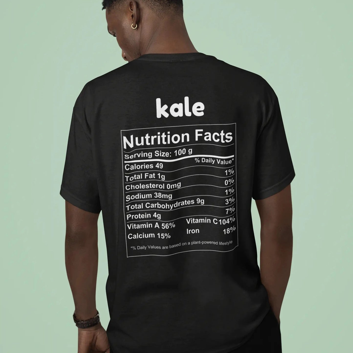 Kale Nutrition Facts - Back T-Shirt