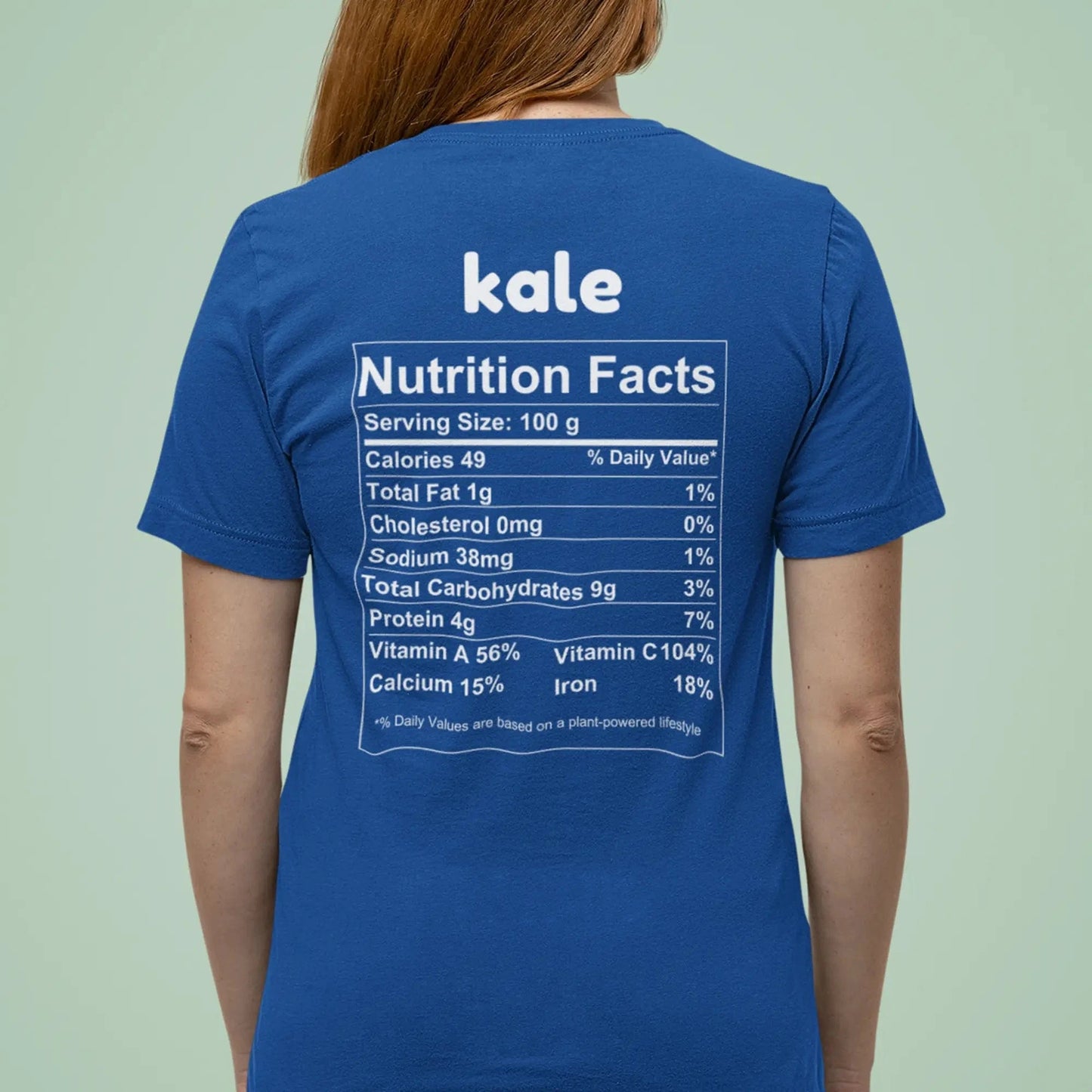 Kale Nutrition Facts - Back T-Shirt