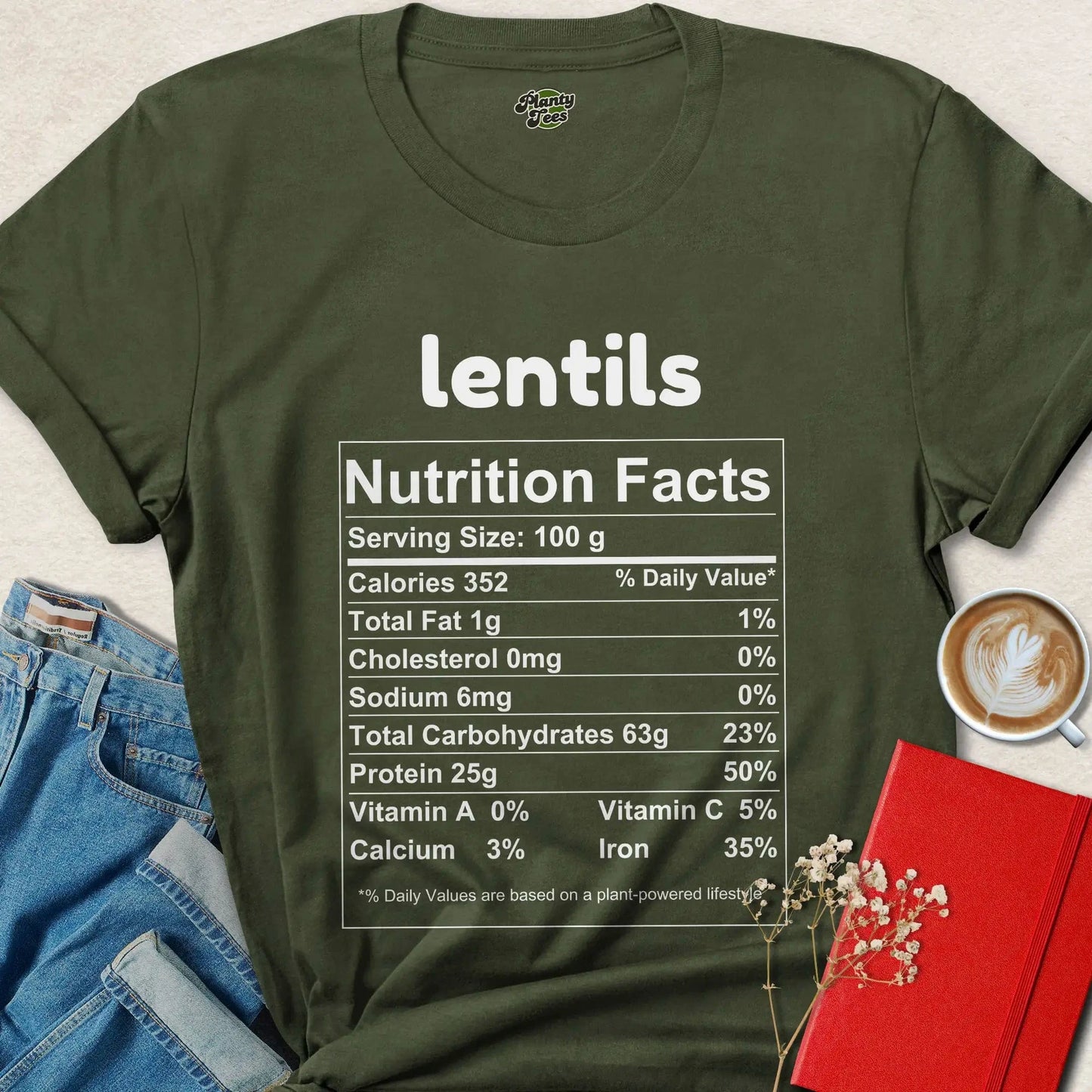 Lentils Nutrition Facts T-Shirt