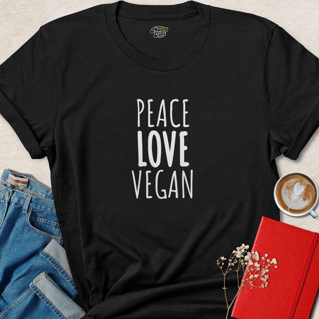 Peace Love Vegan Graphic Tee