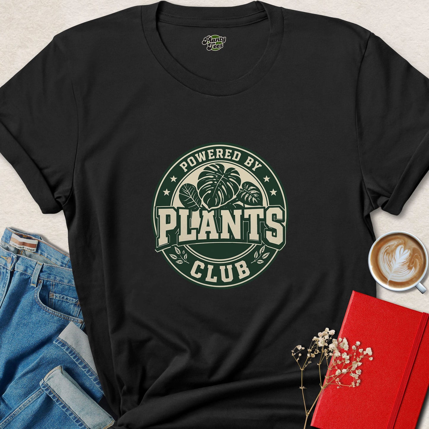 Powered by Plants Vegan Plant Based Lifestyle Club Shirt