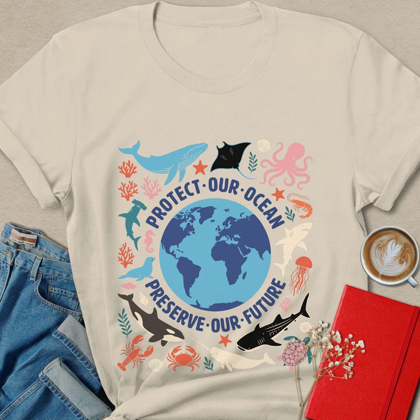 Protect Our Ocean Preserve Our Future Vegan T-Shirt