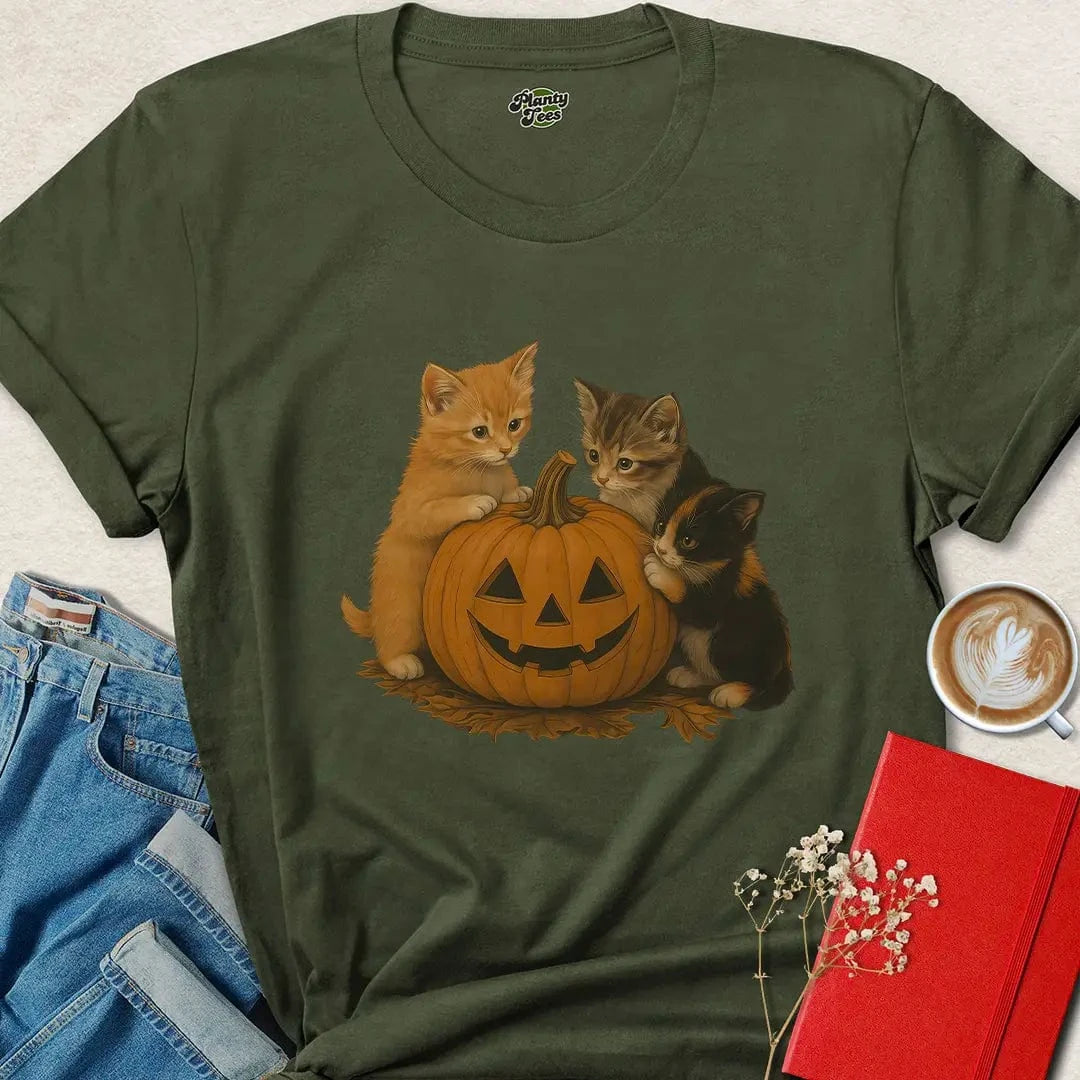 Cute Vegan Halloween Cat Shirt – Cruelty-Free & Eco-Friendly Tee