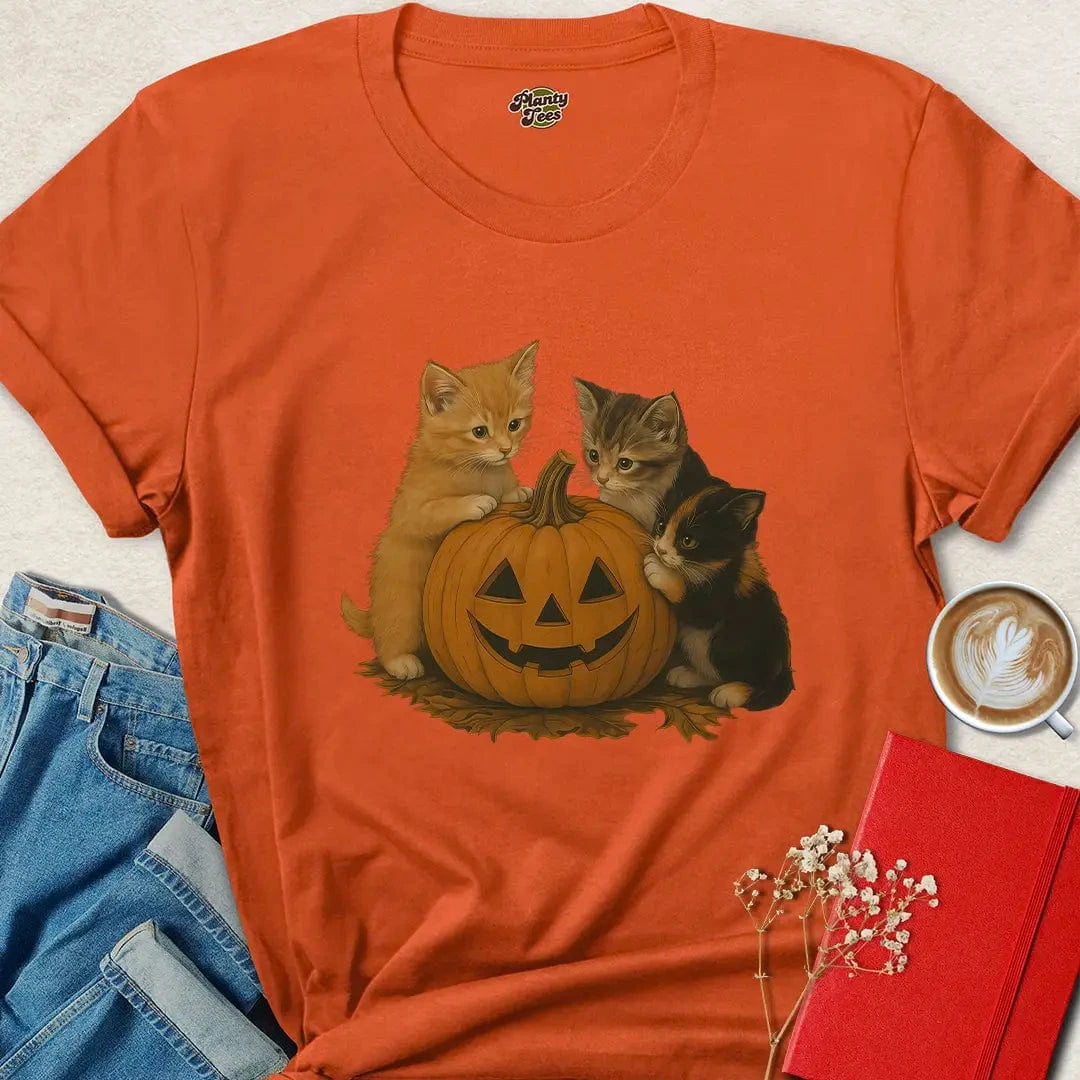 Cute Vegan Halloween Cat Shirt – Cruelty-Free & Eco-Friendly Tee
