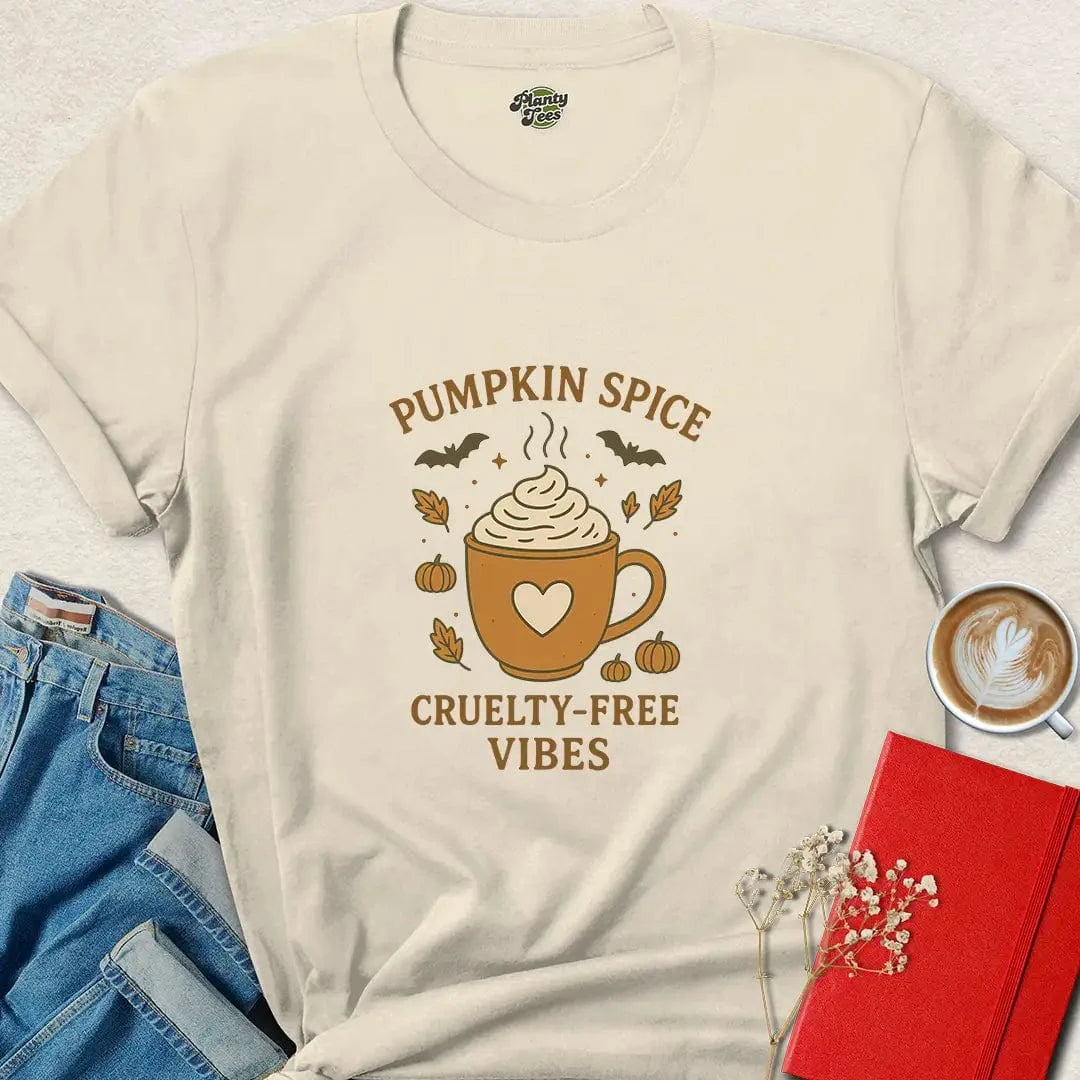 Pumpkin Spice Cruelty-Free Vibes #2 Halloween Vegan T-Shirt