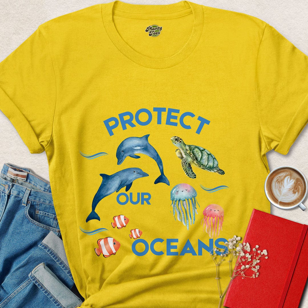 Protect Our Oceans, Colorful T-Shirt