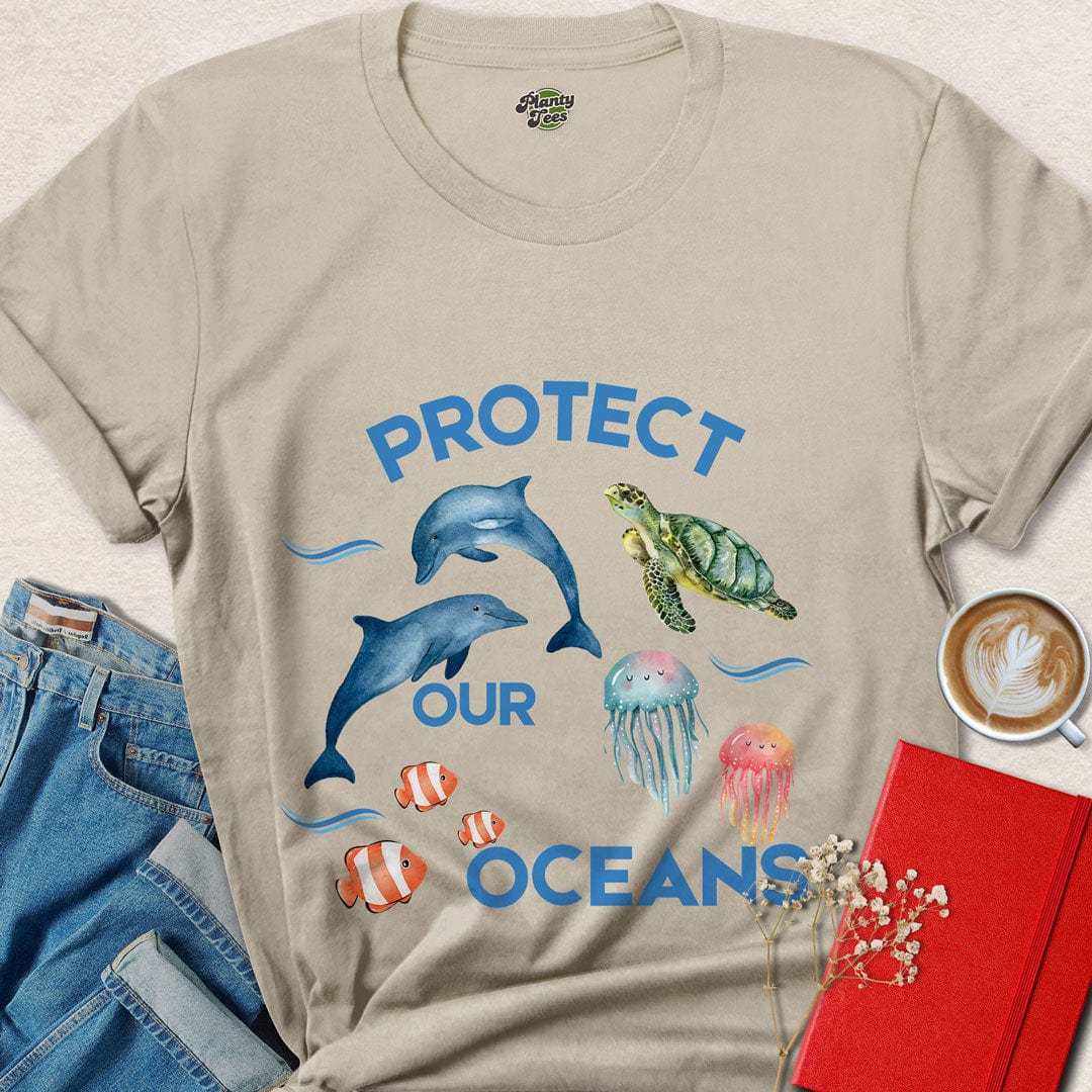 Protect Our Oceans, Colorful T-Shirt