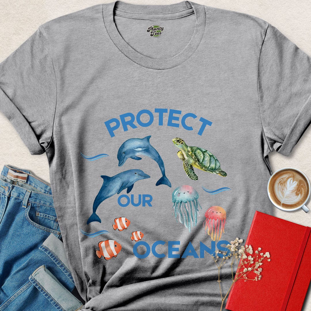 Protect Our Oceans, Colorful T-Shirt