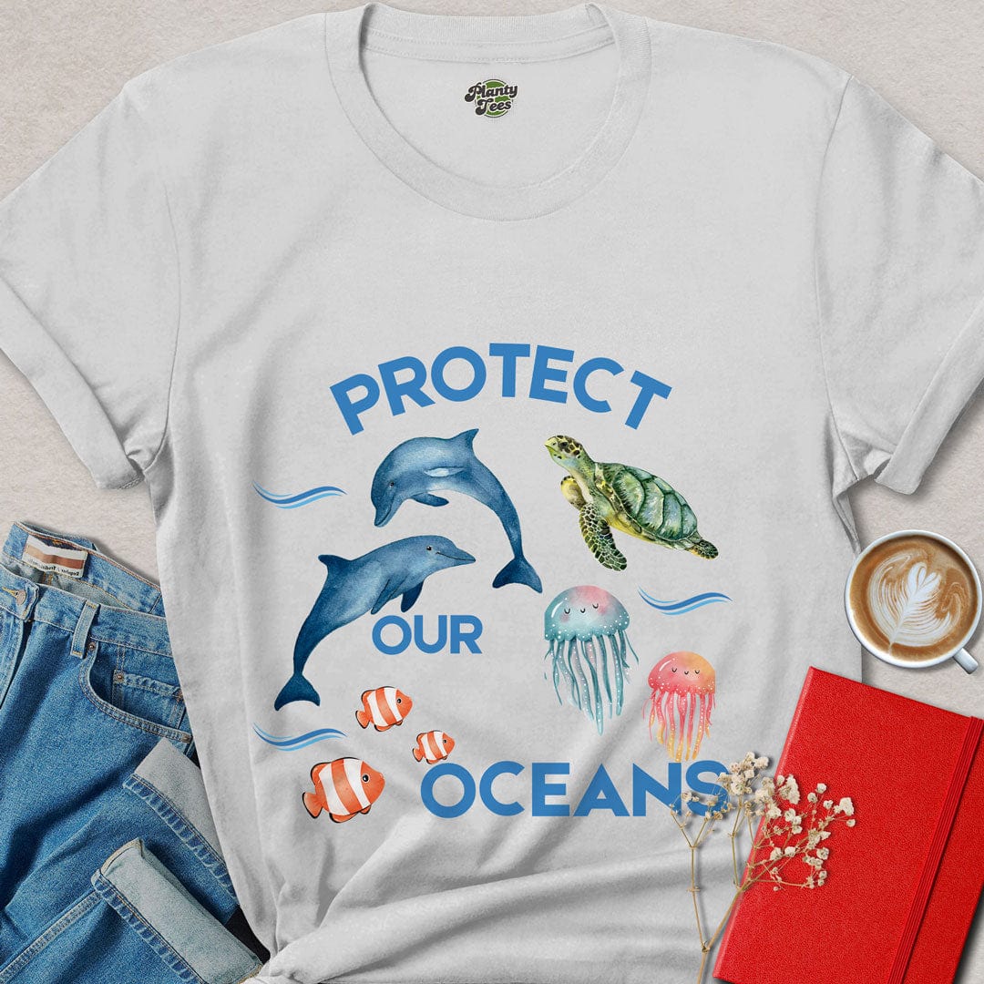 Protect Our Oceans, Colorful T-Shirt