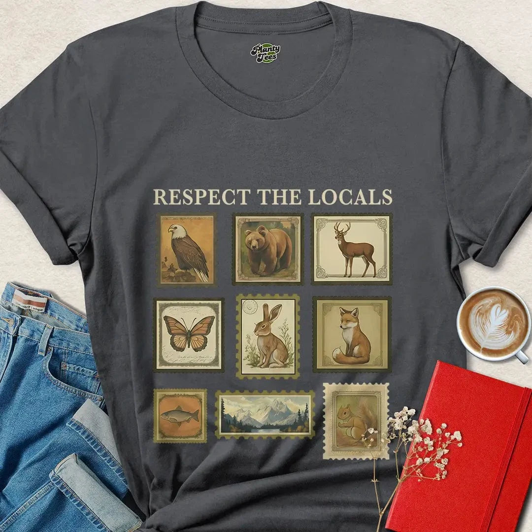 Respect the Locals Stamp Shirt – Vintage Wildlife Nature Tee