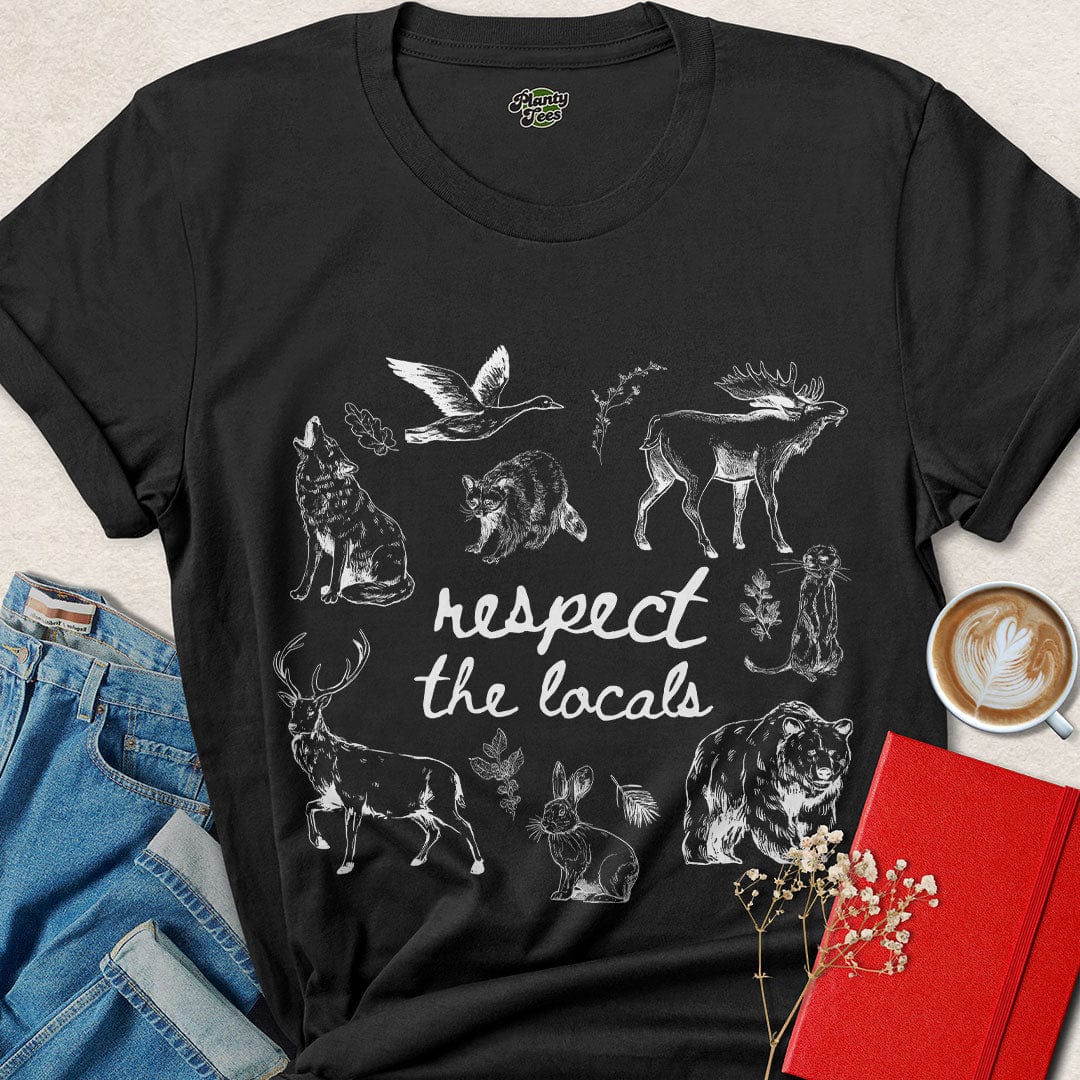 Respect the Locals Shirt – Wildlife Protection Vegan Tee
