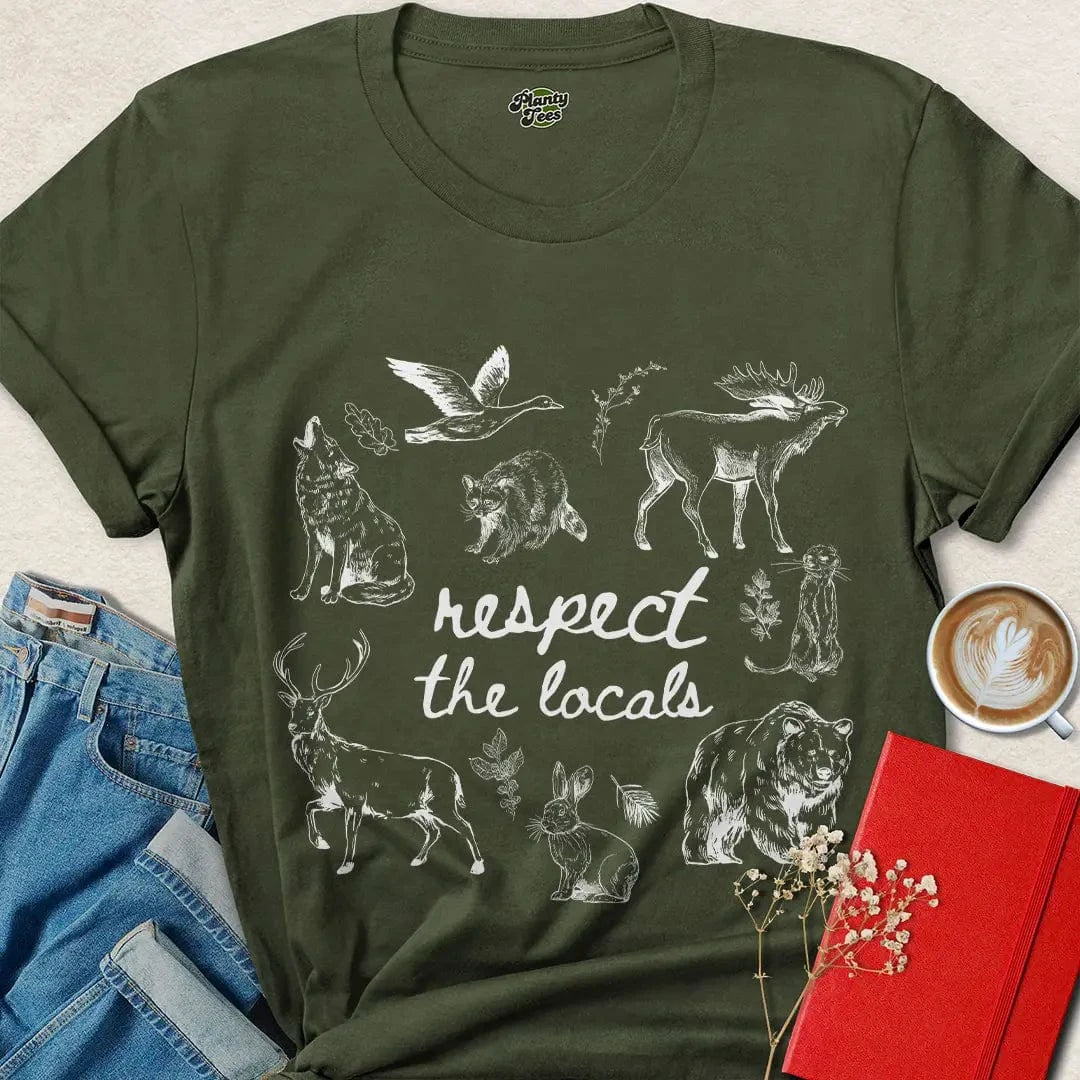 Respect the Locals Shirt – Wildlife Protection Vegan Tee
