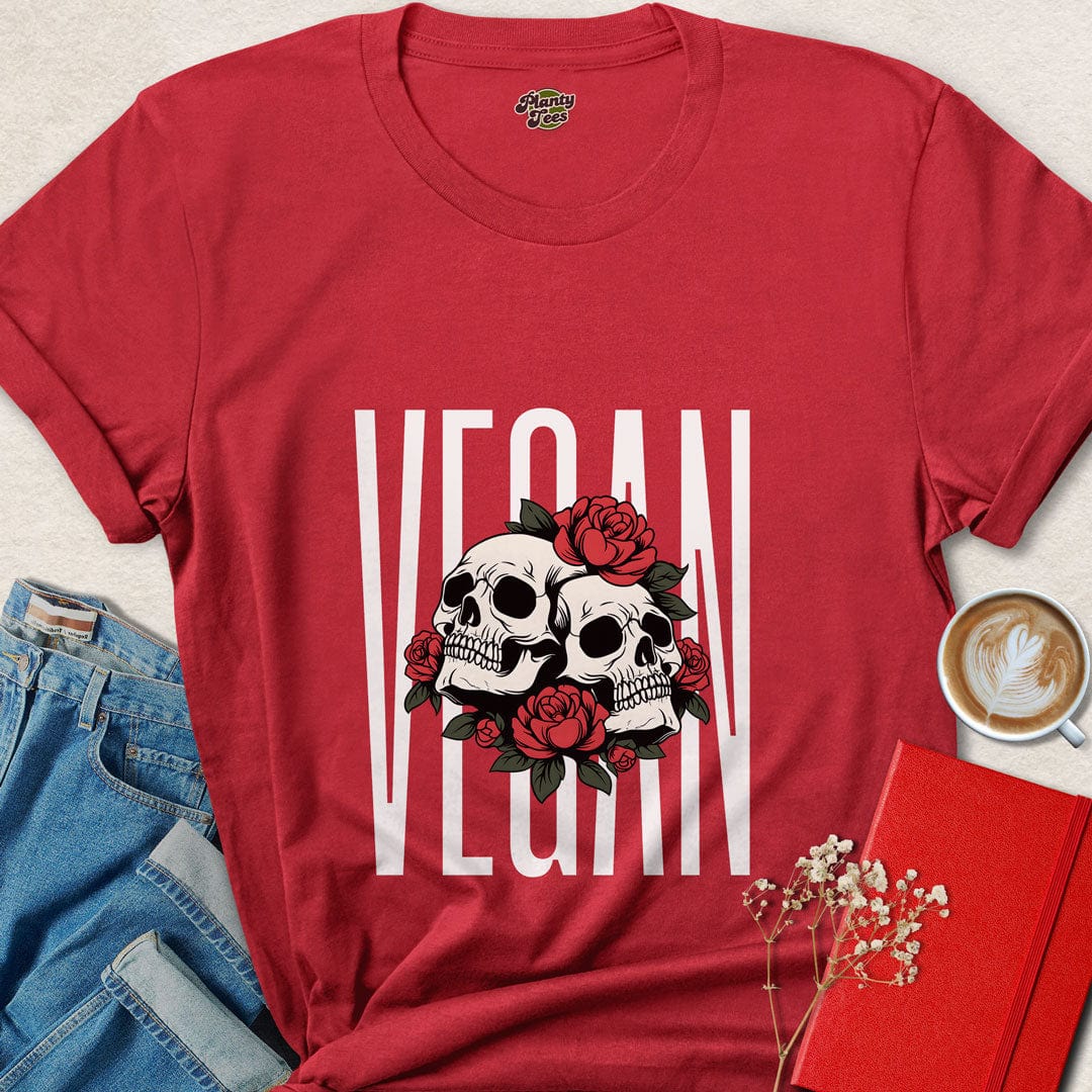 Vegan Skulls & Roses T-Shirt