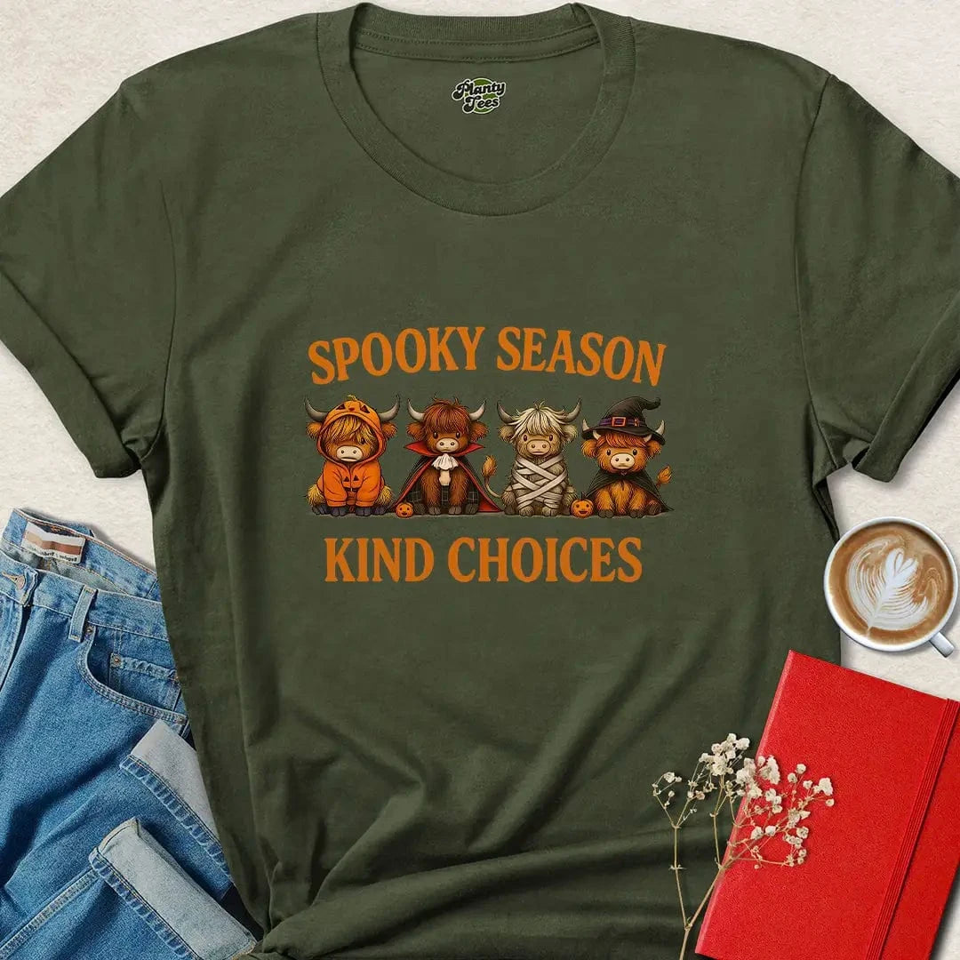Spooky Season Kind Choices Halloween Vegan T-Shirt