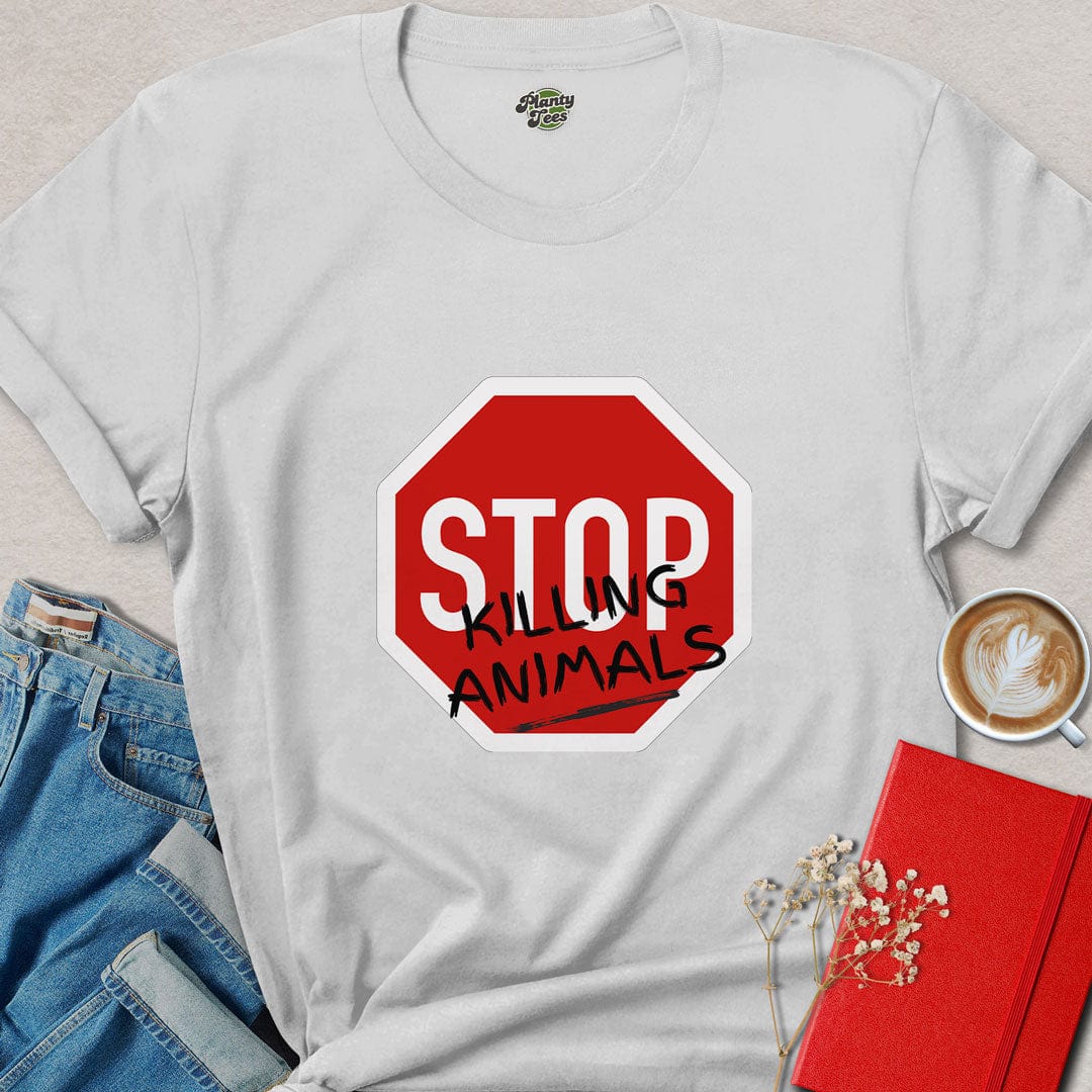 Stop Killing Animals Sign T-Shirt