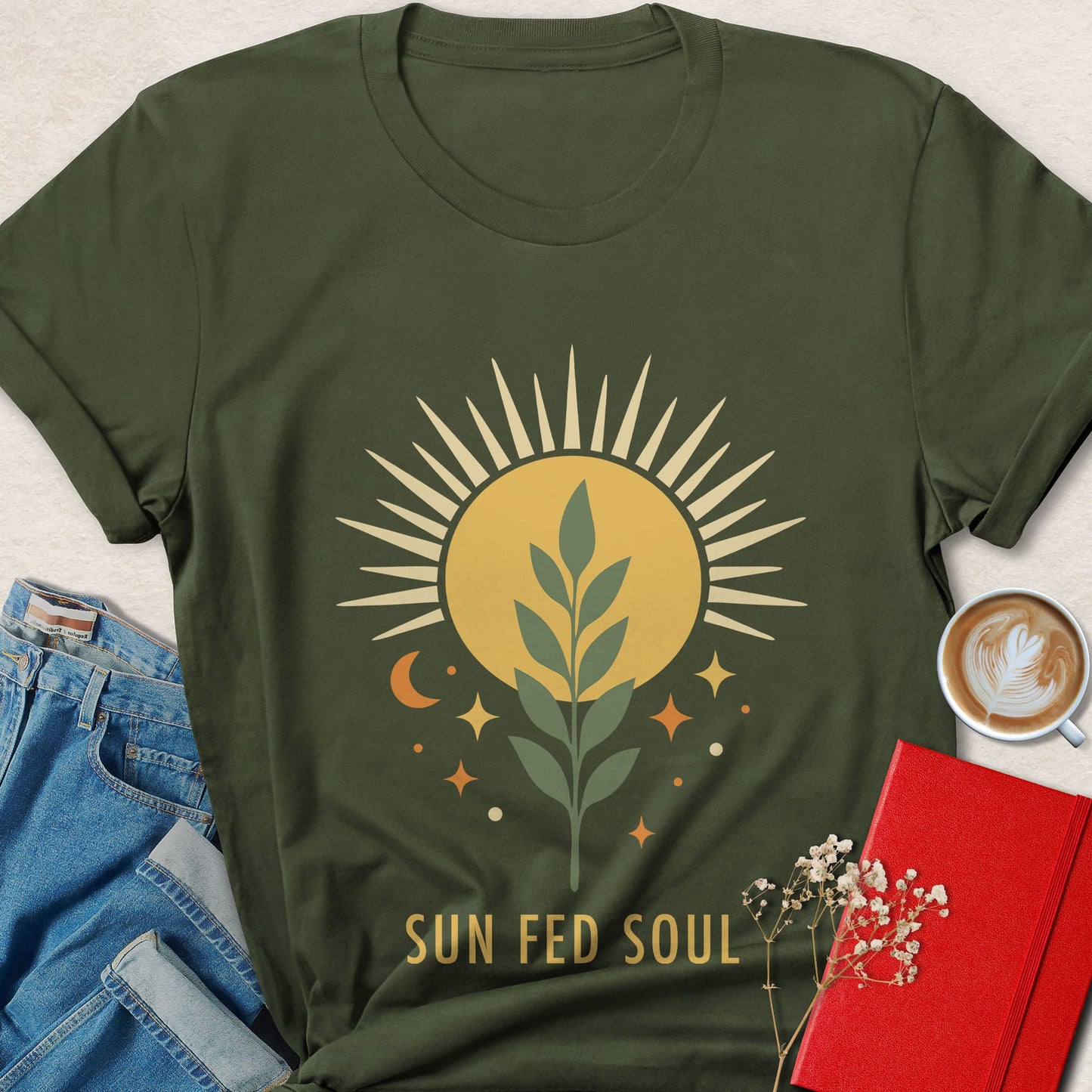 Sun Fed Soul Vegan Shirt | Boho Plant Based Apparel